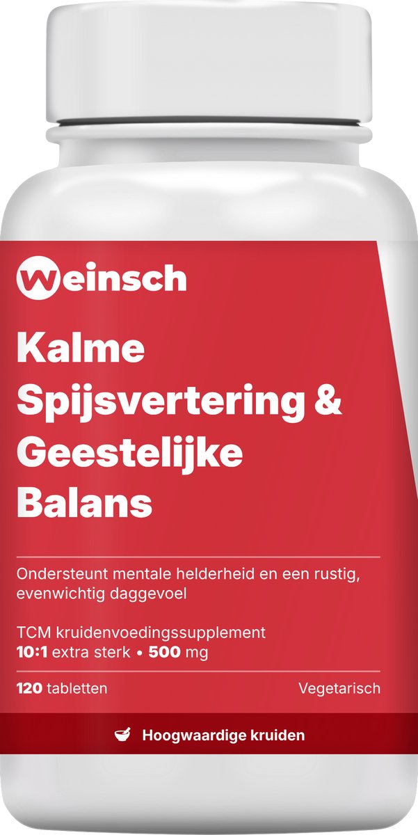 Weinsch Kalme Spijsvertering & Geestelijke Balans (Huang Lian Wen Dan Pian) | 10:1 extra sterk | 500mg | 120 tabletten