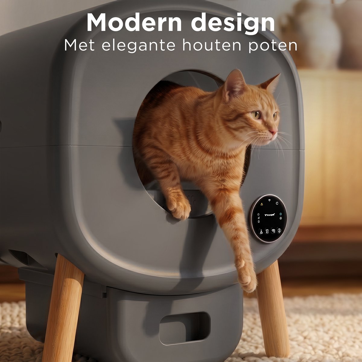 TrevoPet Neo - Automatische Kattenbak met App - Grijs thumbnail 6
