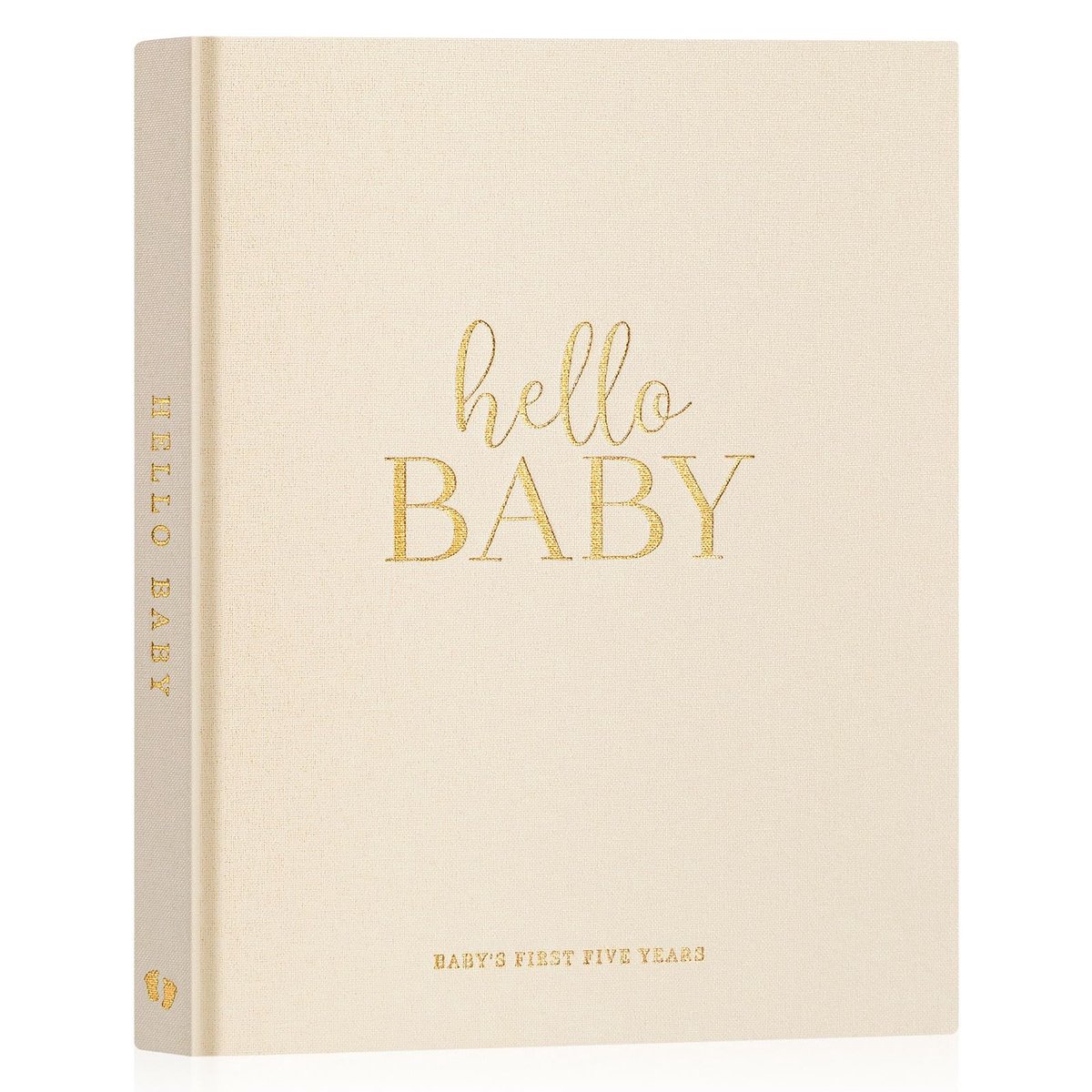 Dailygoods- Herinneringenboek met linnen hardcover - Herinneringenboek om in te vullen - Dagboek voor baby's - Genderneutraal - 154 pagina's - Ruimte voor foto's en mijlpalen - Babydagboek