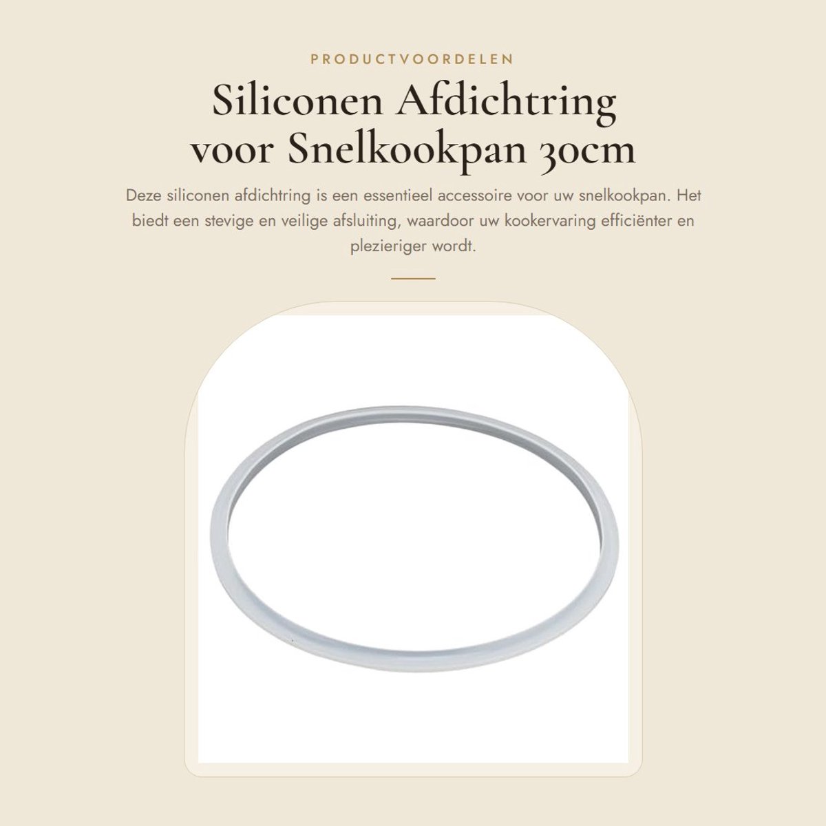 Dailygoods- Afdichtring Siliconen - Vervangend Accessoire - Snelkookpan - Ringpakking - 30cm - Geschikt voor Aluminiumlegering