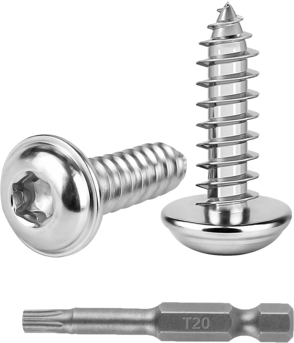 Dailygoods- Zelftappende Schroeven 150 Stuks - Roestvrij Stalen Schroeven - M4 x 12 mm - TORX-Schroeven - Inclusief T10 Boor - Voor Hout/Kunststof/Metaal