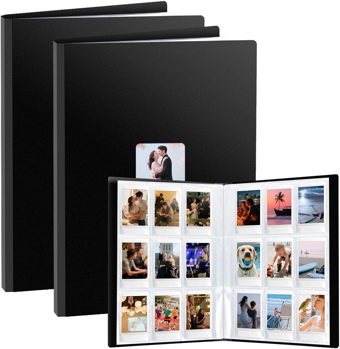 Dailygoods- Fotoalbum Geschikt voor Polaroid - Insteekalbum 6x9 cm - 216 Vakjes - Fotoboek met Venster - Bescherming tegen Water/Stof - Gepersonaliseerd Ontwerp