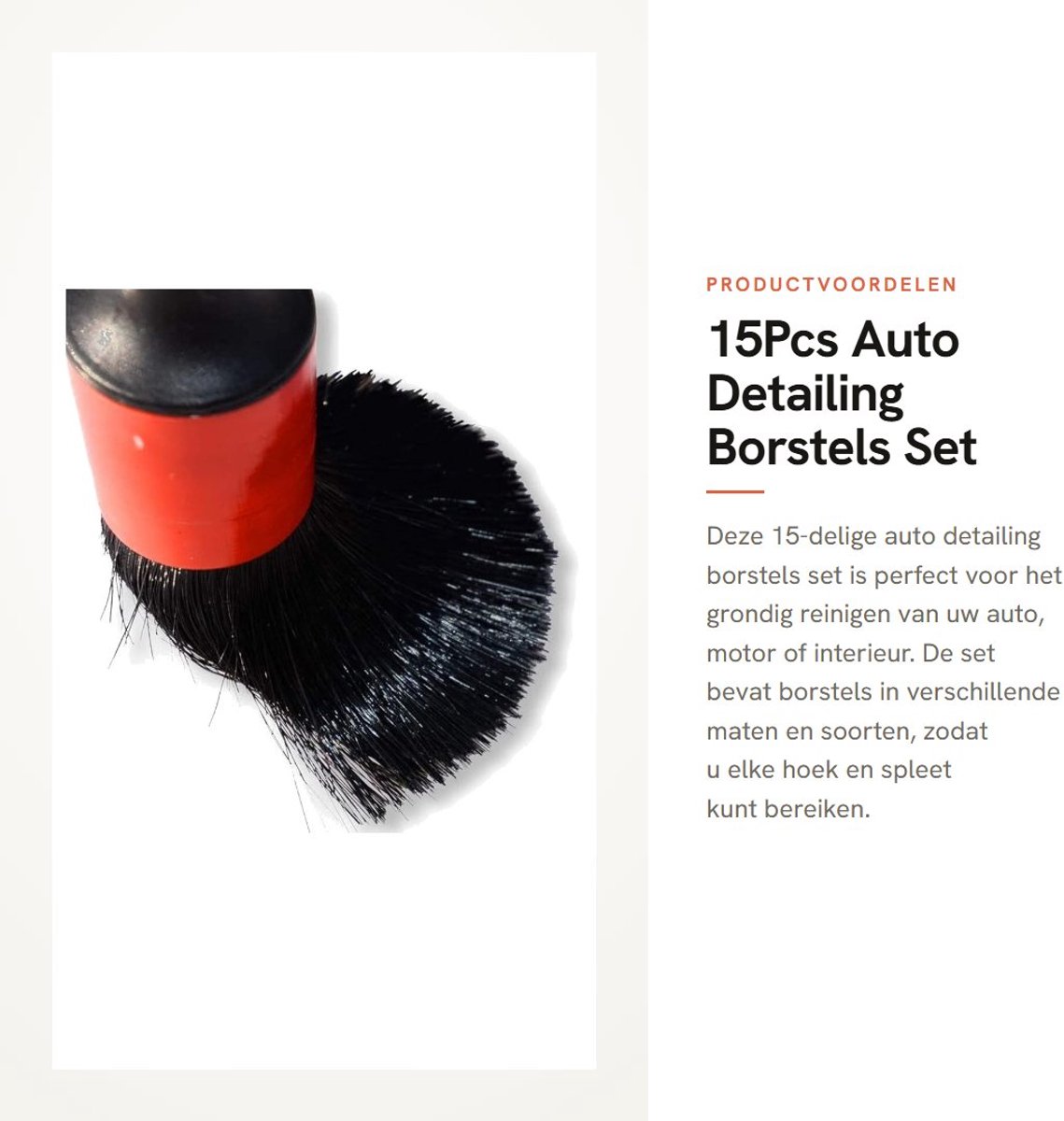 Dailygoods - 15Pcs Auto Detailing Borstels Set voor Reiniging