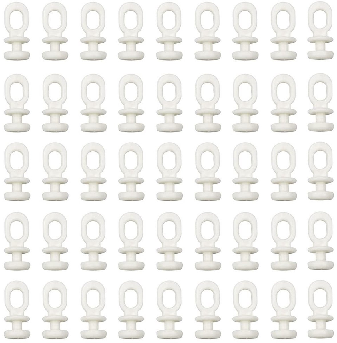 Dailygoods- Gordijnhaken 100 Stuks - Gordijn Glijders - Schuifspoor - Plooihaken - Gordijnhaken Plastic - Glad Oppervlak - Gordijnrailglijders