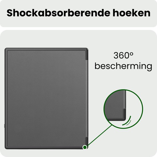 Hoes Geschikt voor Kobo Elipsa 2E Hoesje Bookcase Cover Hoes - Hoesje Geschikt voor Kobo Elipsa 2E Hoes Cover Case - Grijs — afbeelding 4