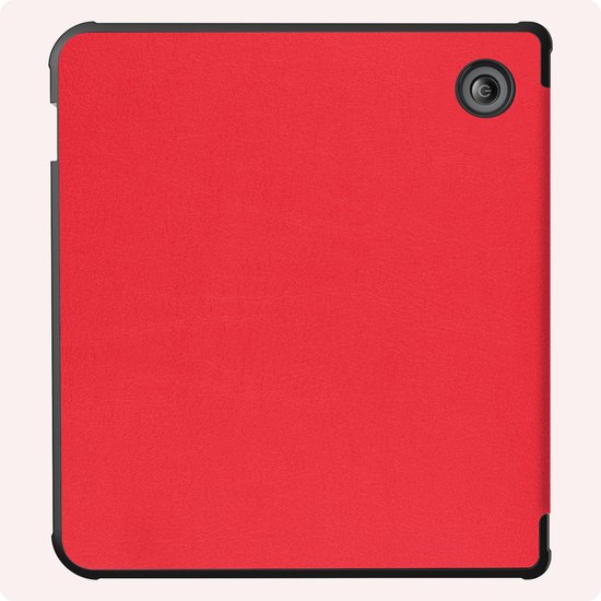 Hoes Geschikt voor Kobo Libra 2 Hoesje Bookcase Cover Book Case Hoes Sleepcover - Rood — afbeelding 5