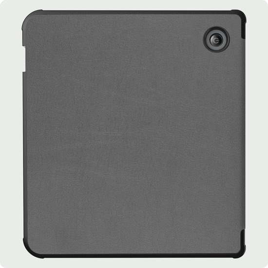 Hoes Geschikt voor Kobo Libra H2O Hoesje Bookcase Cover Hoes - Hoesje Geschikt voor Kobo Libra H2O Hoes Cover Case - Grijs — afbeelding 4