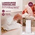 Pak met 24 vochtige hazel liners, hygiënisch en makkelijk te gebruiken. Bieden langdurige verkoeling met volledige dekking. Afmetingen 30 x 12 cm.