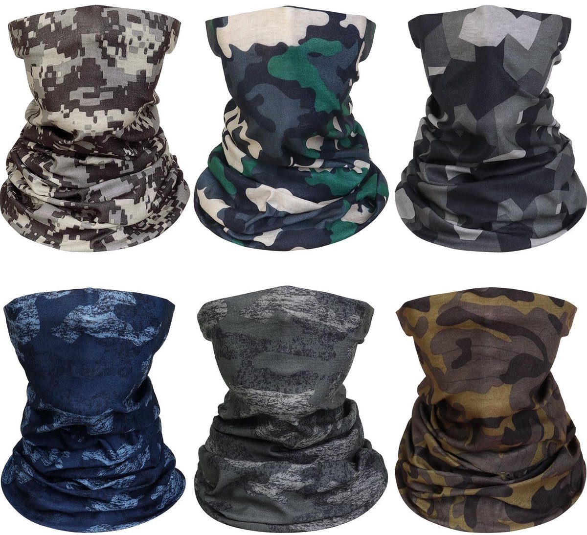 Dailygoods- Halsdoek Multifunctioneel - 6 Stuks - Uniseks - Winddicht - Ademend - Microvezel-Polyester - Geschikt voor Outdoor/Sportactiviteiten - Sjaal