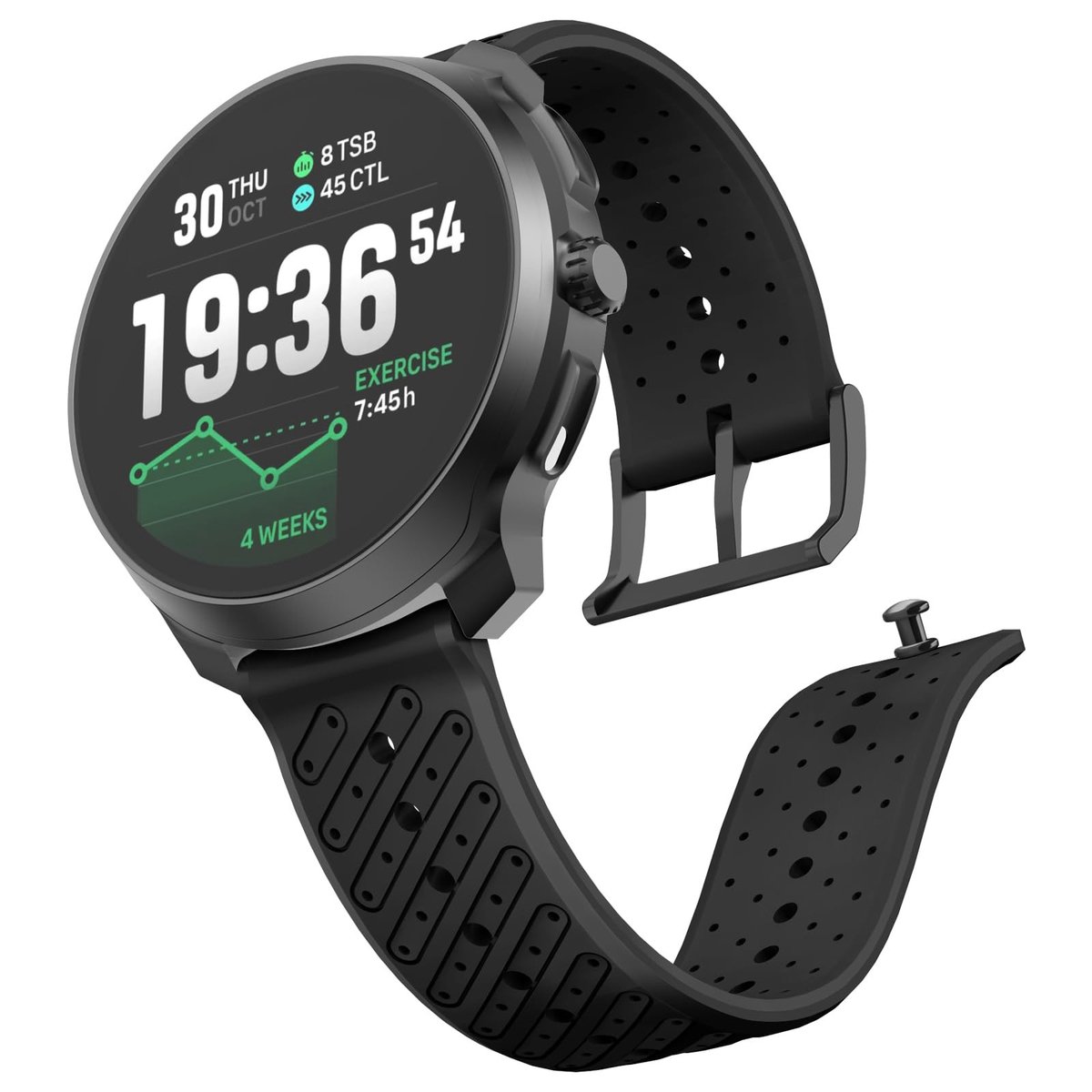 Dailygoods- Siliconen Reservearmband 22mm - Vervangingsband voor Suunto - Snelsluiting - Verstelbaar van 145mm tot 220mm - Waterdicht - Ultralicht en ademend - Horlogeband