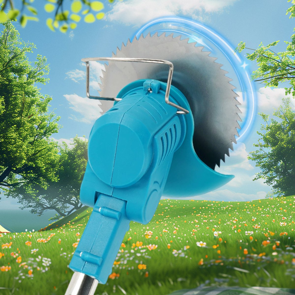 Accu-Grasmaaier 21V - Elektrische Grastrimmer Met 2 Accu's Van 2,0 Ah - Tuintrimmer - Verstelbare Bosmaaier Op Steel Voor Tuinen/Gazons/Struiken – foto 4