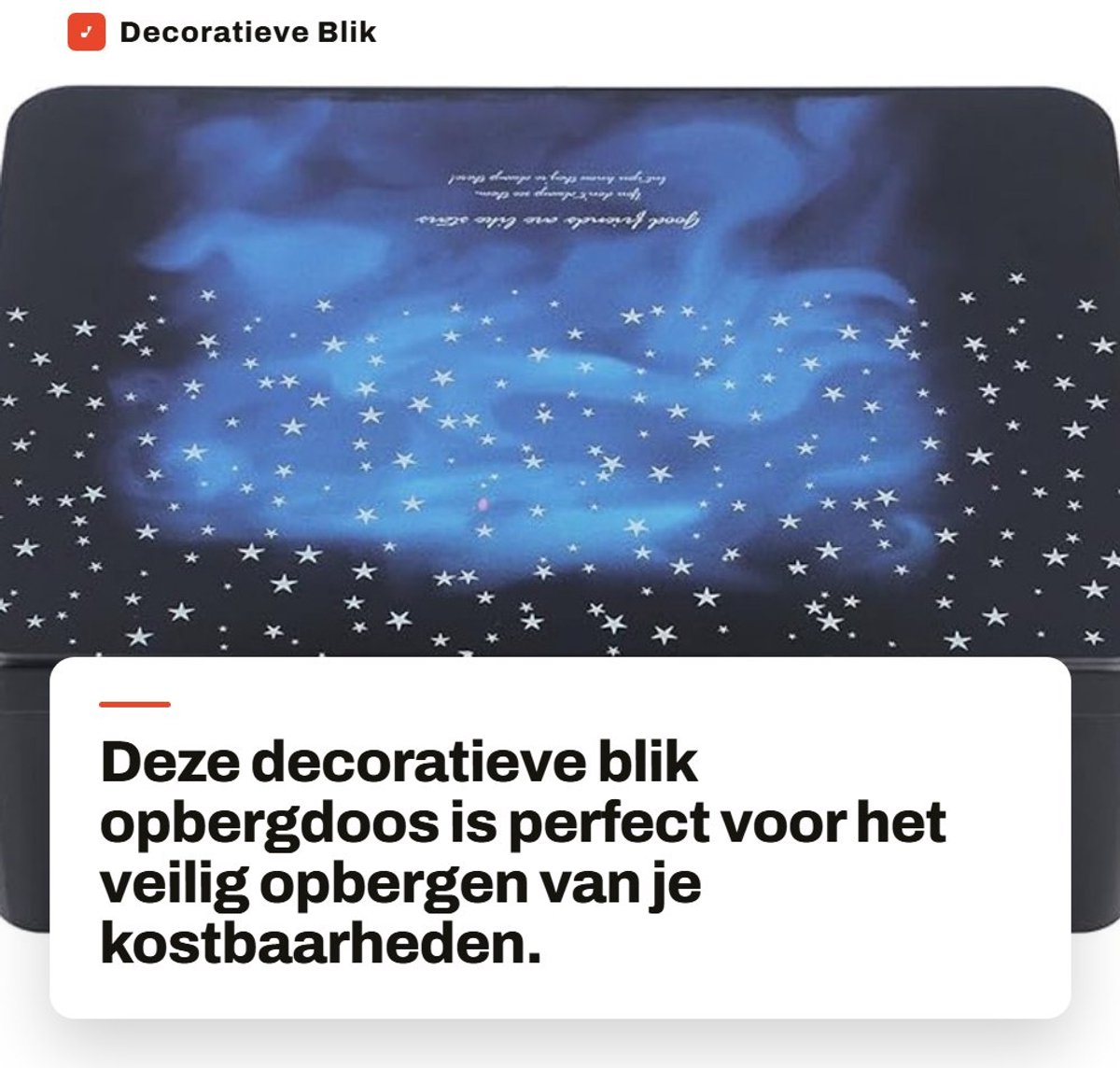 Dailygoods- Opbergdoos Lichtgewicht - Blikdoos met Deksel - Decoratieve Opbergcontainer - Hangslot - Compact - Ideaal voor Sieraden - Juwelendoos