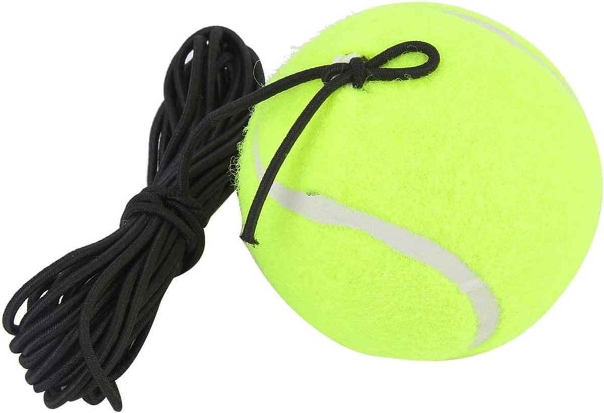Draagbare en Lichtgewicht Tennis Oefen Trainer met 4m Rubber Koord voor Binnen en Buiten Training