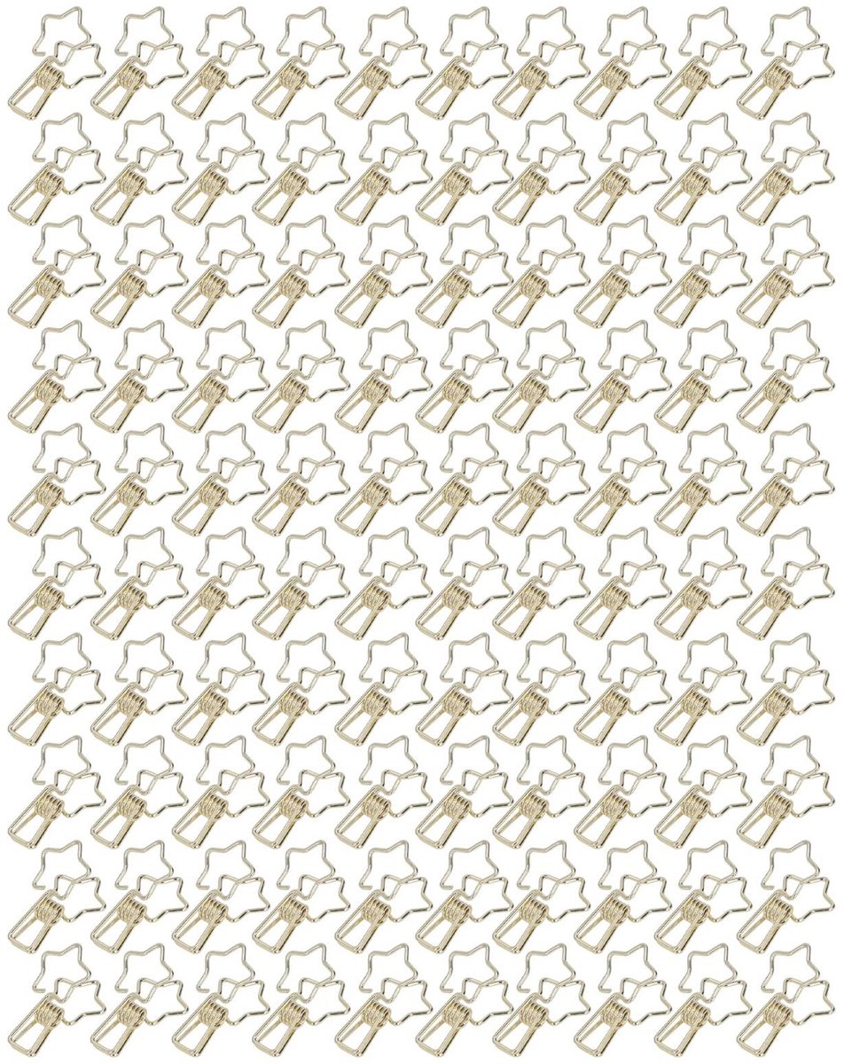 Solidchoice- Binderclips Stevig - Sterbinderclips - 100 Stuks - Hoogwaardig Metaal - Uitgehold Ontwerp - Efficiënte Organisatie - Papierclips
