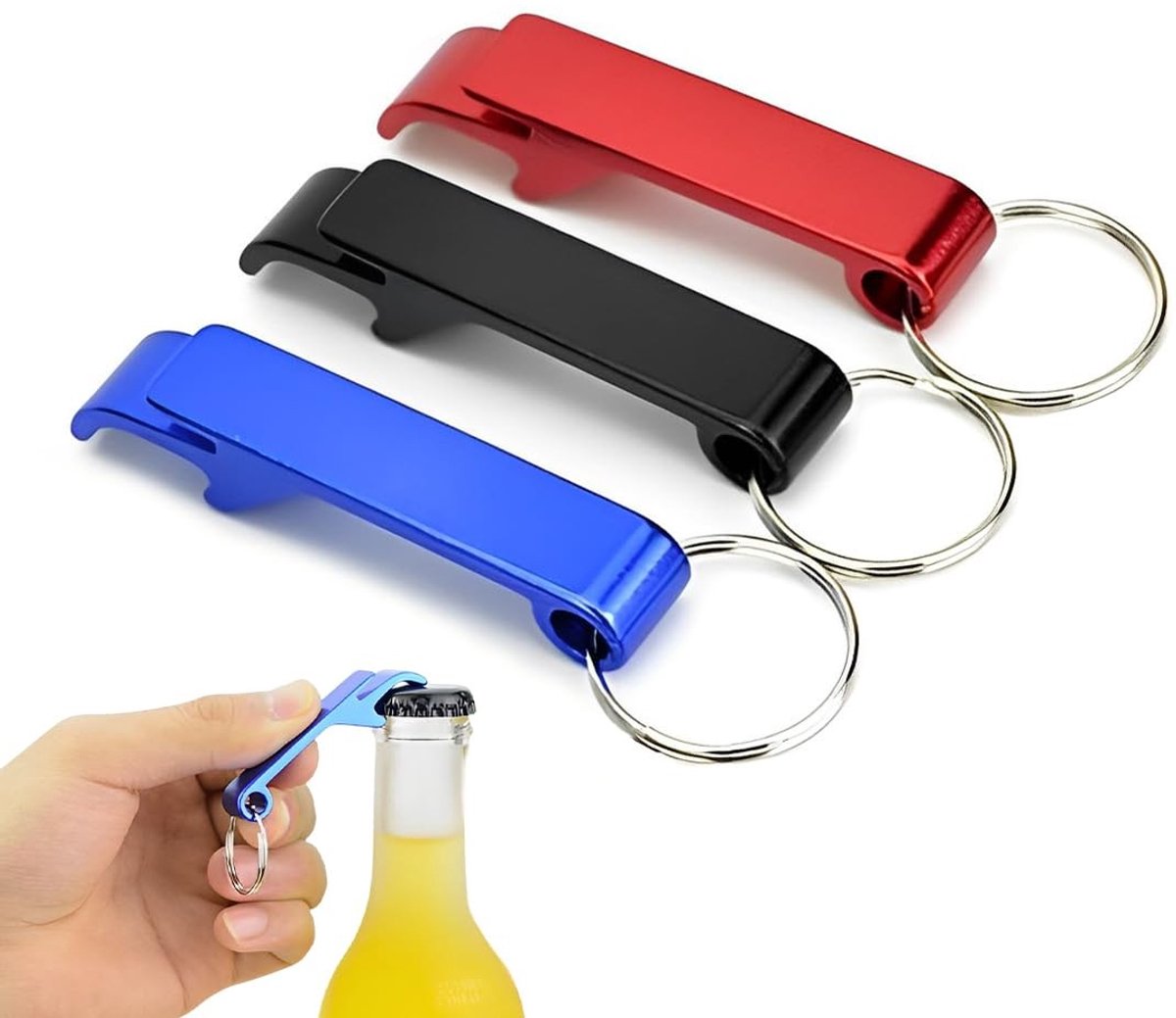 Solidchoice- Sleutelhanger Gepersonaliseerd - Flesopener - Aluminiumlegering - Duurzaam - Lichtgewicht - Perfect voor Feestjes