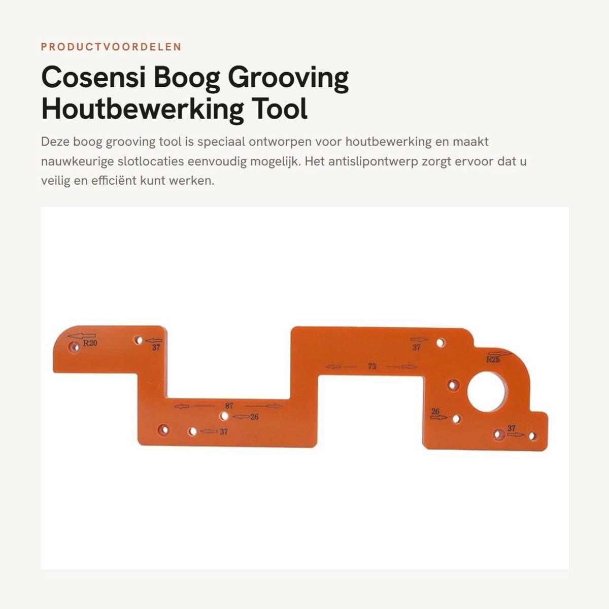 Dailygoods- Booggrooving Tool Nauwkeurige Slotlocatie - Antislipontwerp - Slijtvast ABS-Materiaal - Veelzijdig voor Houtbewerking - Gebruiksvriendelijk voor Beginners - Brede Toepasbaarheid - Grooving Tool