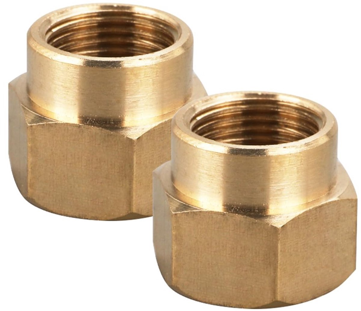 Reducer Sleeve Messing 1/2" x 3/8" Fitting - Verbindingsadapter voor Lucht, Water en Olie, 2 Stuks