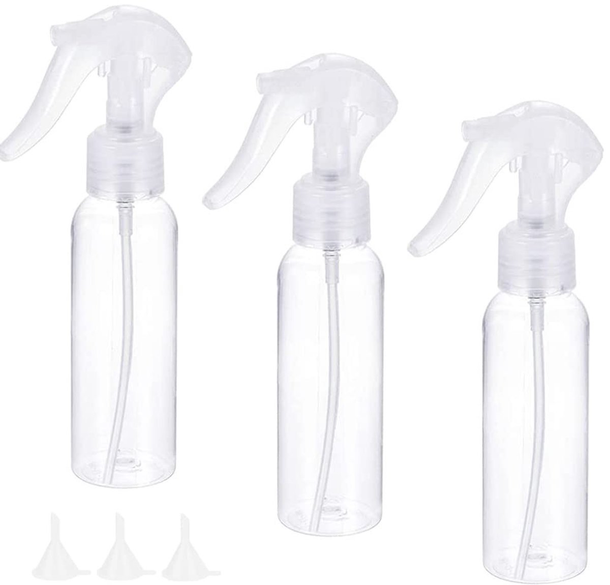 Dailygoods - Spuitfles - Tuin - Multifunctioneel - 200 ml - Transparant - Inclusief trechters - Geschikt voor huishoudelijk gebruik - Voor kappersgere...
