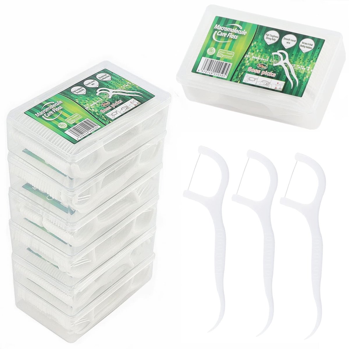 Dailygoods- Flossticks 300 stuks - Tandzijde/tandenstoker - Y-vorm design - Hygiënische opbergdoos - Tandplakverwijdering - Voorkomt tandvleesproblemen - Tandenstokers