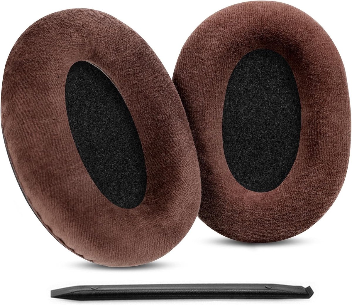 Comfortabele Vervangende Oorkussens voor HD599, HD598 en HD558 Hoofdtelefoons - Velours Oorkussens met Installatiehandleiding (Bruin)