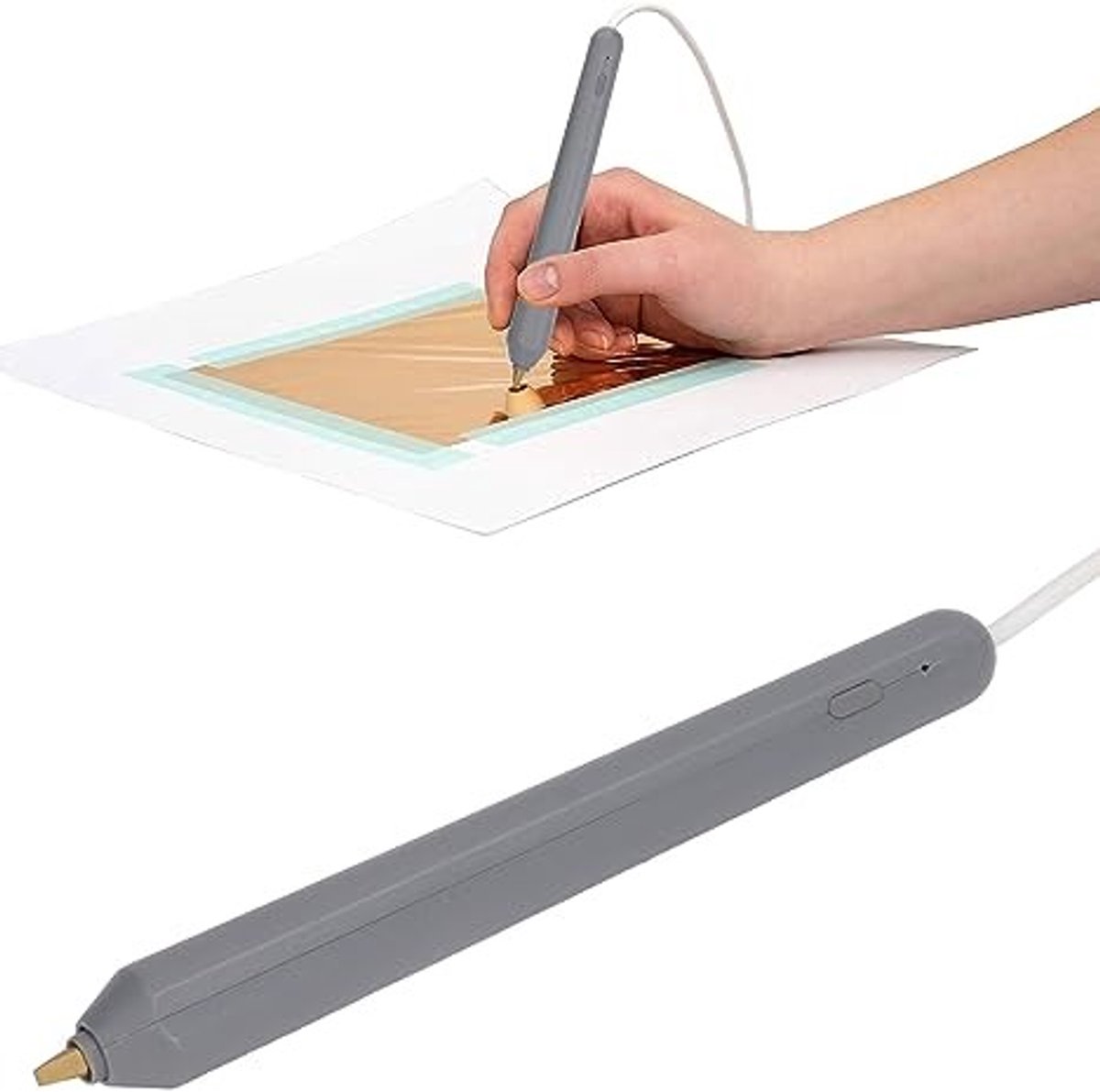 Dailygoods - Hot Foil Pen voor Stempelen en Embossen met 4 Metalen Tips