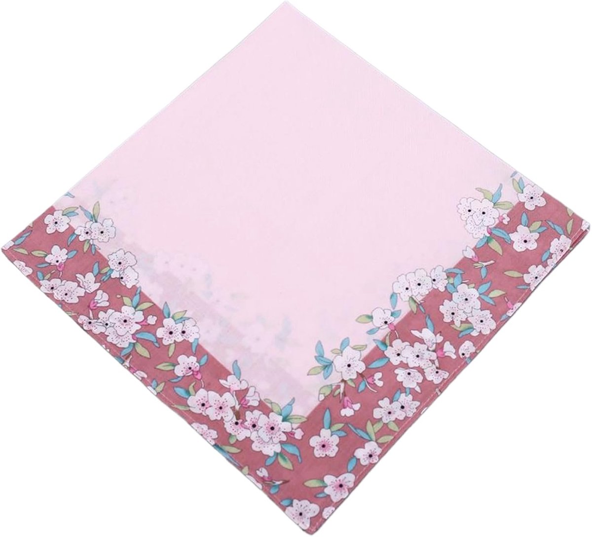 Katoenen Zakdoeken - Bloemmotief - Dagelijks Gebruik - Zacht Voor Huid - 43x43 cm - Gebloemd
