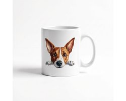 Basenji Loerende Hond Mok, Schattige Hondenliefhebber Kop, Barkless Huisdier Cadeau, Jachthond Koffie