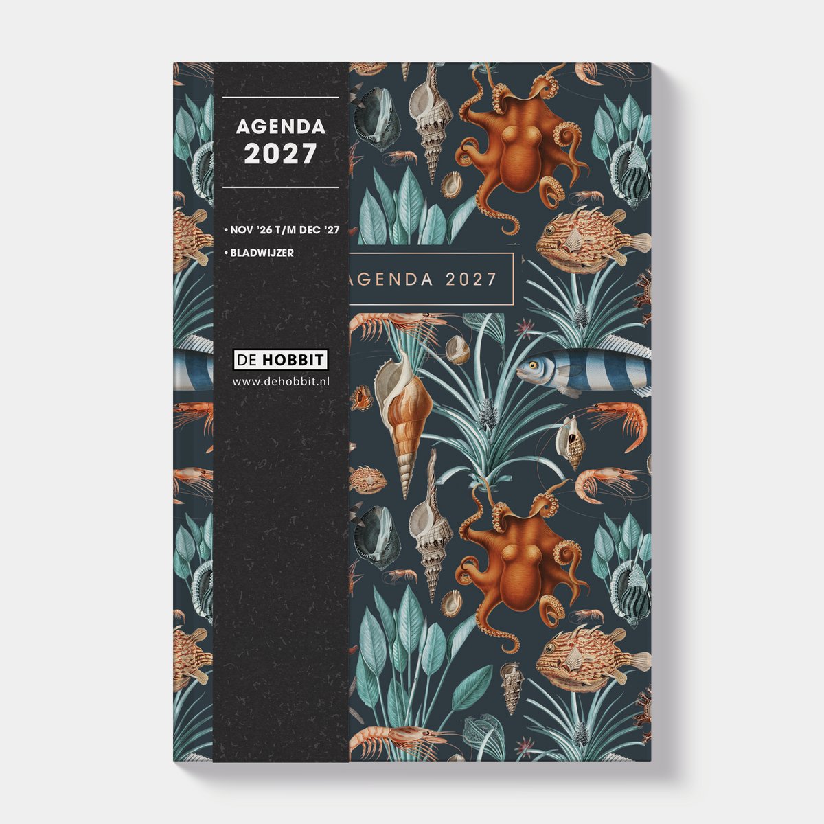 Hobbit - Basic Agenda 2027 - A5 (14 x 20,5 cm) - 1 week op 2 pagina's - Harde Kaft - Oceaan