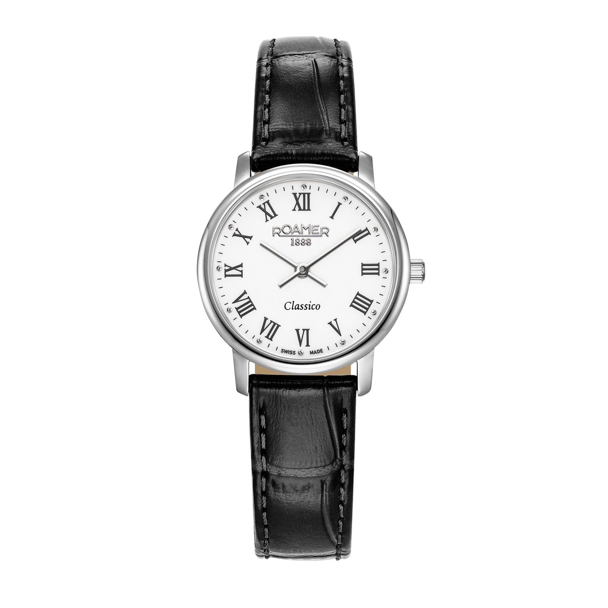 Roamer 971857 41 25 05 - Horloge - Leer - Zwart - 30 mm