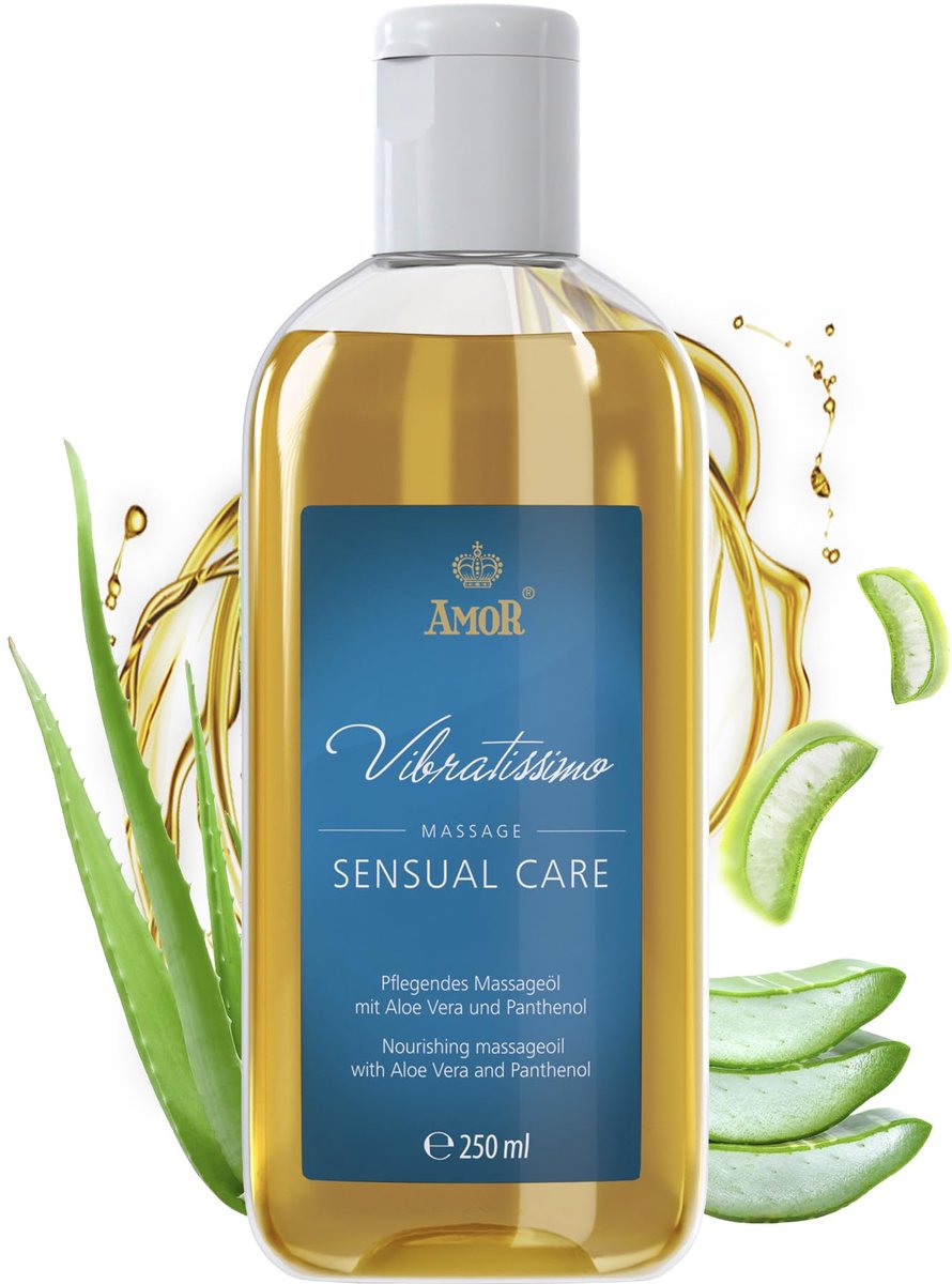 Vibratissimo 'Sensual Care': massageolie, liefdesolie, lichaamsolie met aloë vera