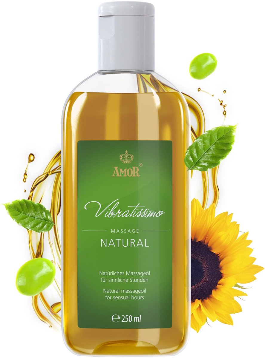 Vibratissimo 'Natural': massageolie voor sensueel genot, liefdesolie, erotische olie