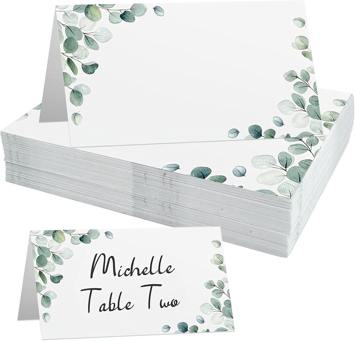 Plaatskaartjes, Plaatskaartjes voor tafeldecoraties, Elegant ontworpen plaatskaartjes voor bruiloften, ceremonies, verjaardagen, dopen, communies en andere festiviteiten