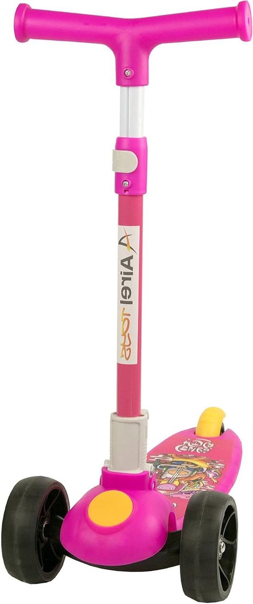 Step met verlichting Kinderstep driewieler Buiten spelen Verstelbaar stuur Tot 40 kg Violet