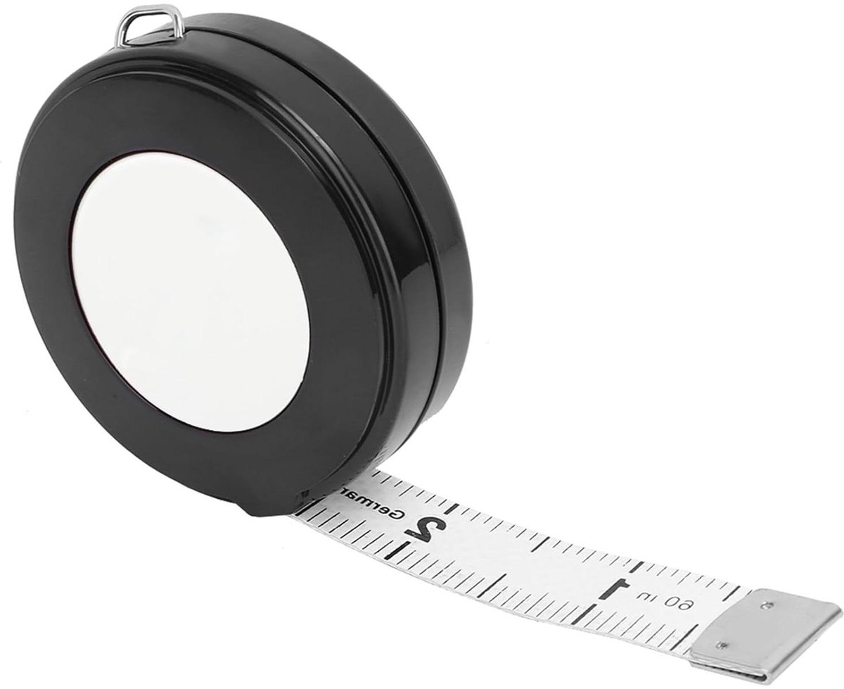 Meetlint Intrekbaar - Lichaamsmaatlint Kleermakerslint - Lichaamsmaten Meten - Dubbele Schaal - 150 cm - Wit