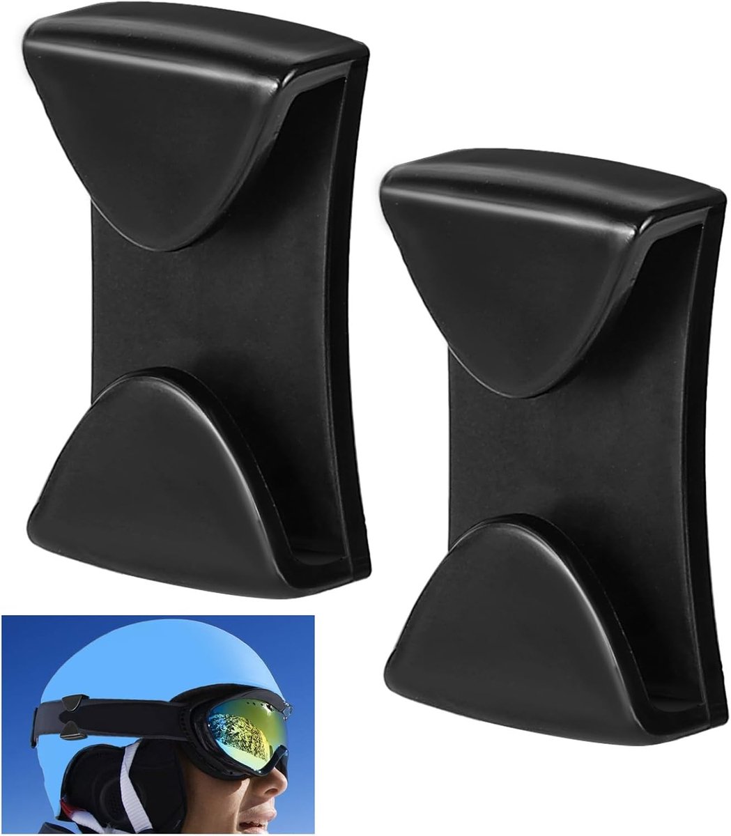 Ski Goggles Fixer - 2 Stuks Zwart - Brilhouder - Zorg voor een veilige bevestiging - ShopVlot