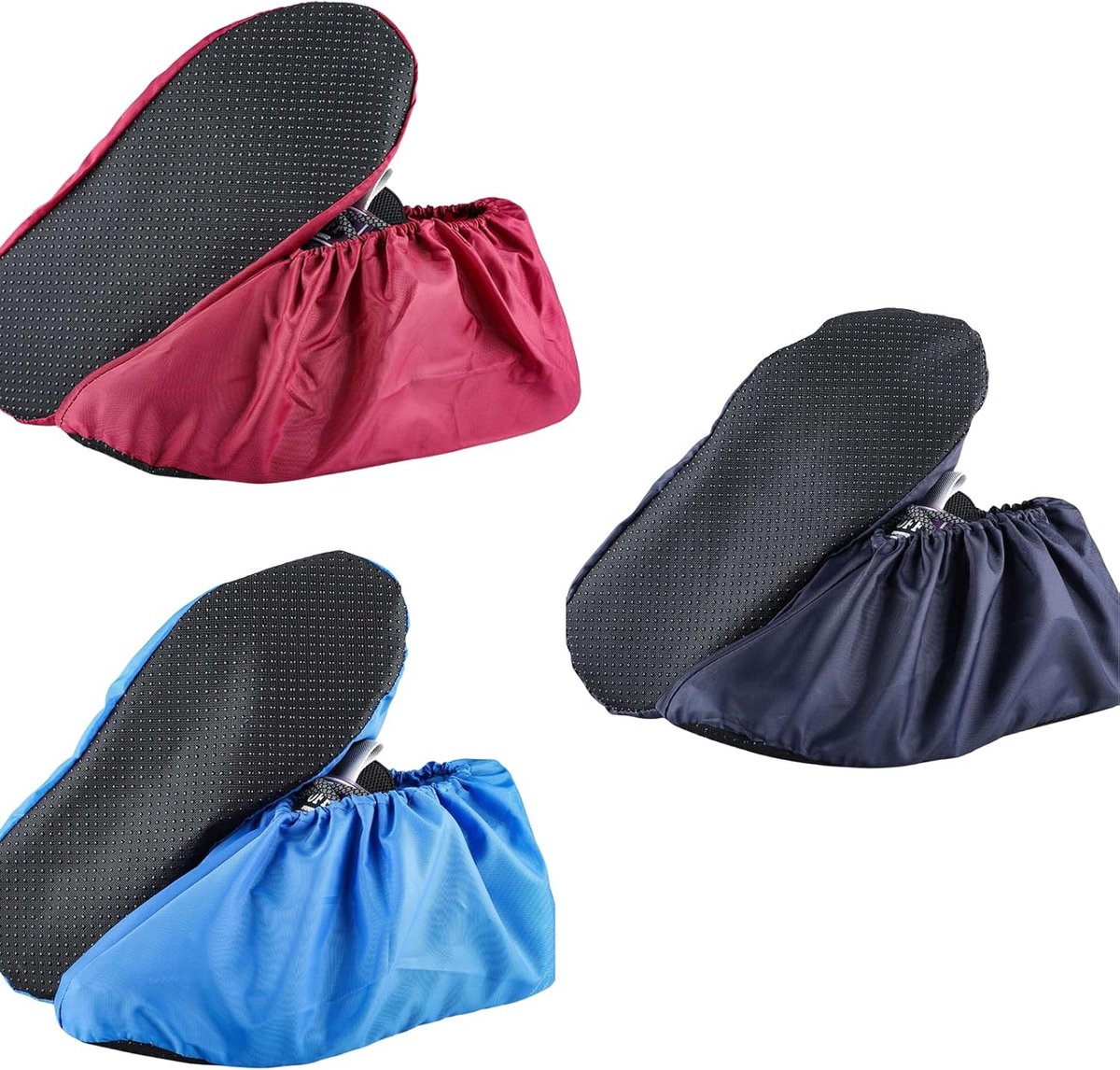 3 paar antislip herbruikbare schoenhoezen, verdikte waterdichte, stofdichte antislipzool voor huishoudtapijt en - ShopVlot