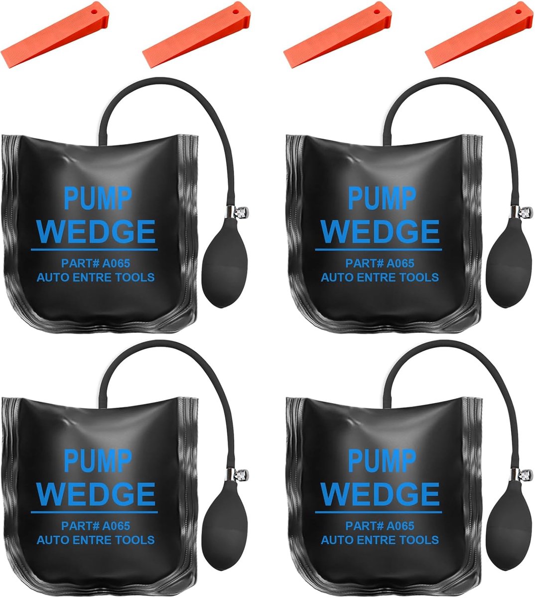 SnelShoppen - Set van 4 montagekussens: montagemat, 300 kg luchtpomp, wig luchtkussen, pomp kussen, montagehulp, oppompen, luchtpomp, spreidkussen voo