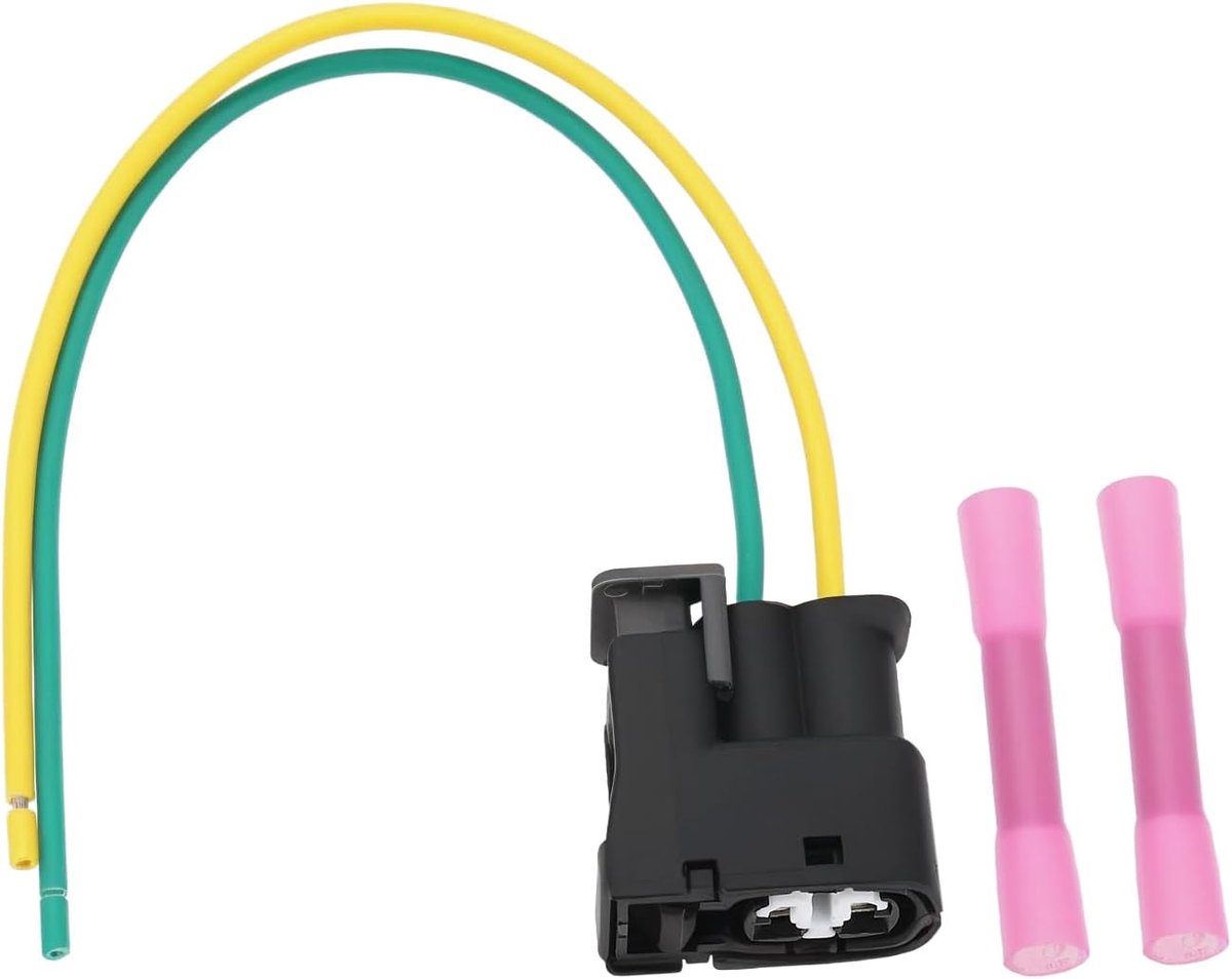 SnelShoppen - 1pc 2-pins auto ontstekingsspoel connector voor Renault Avantime en Clio II - 15cm draad, 26.4x24.1mm, inclusief 2 terminals