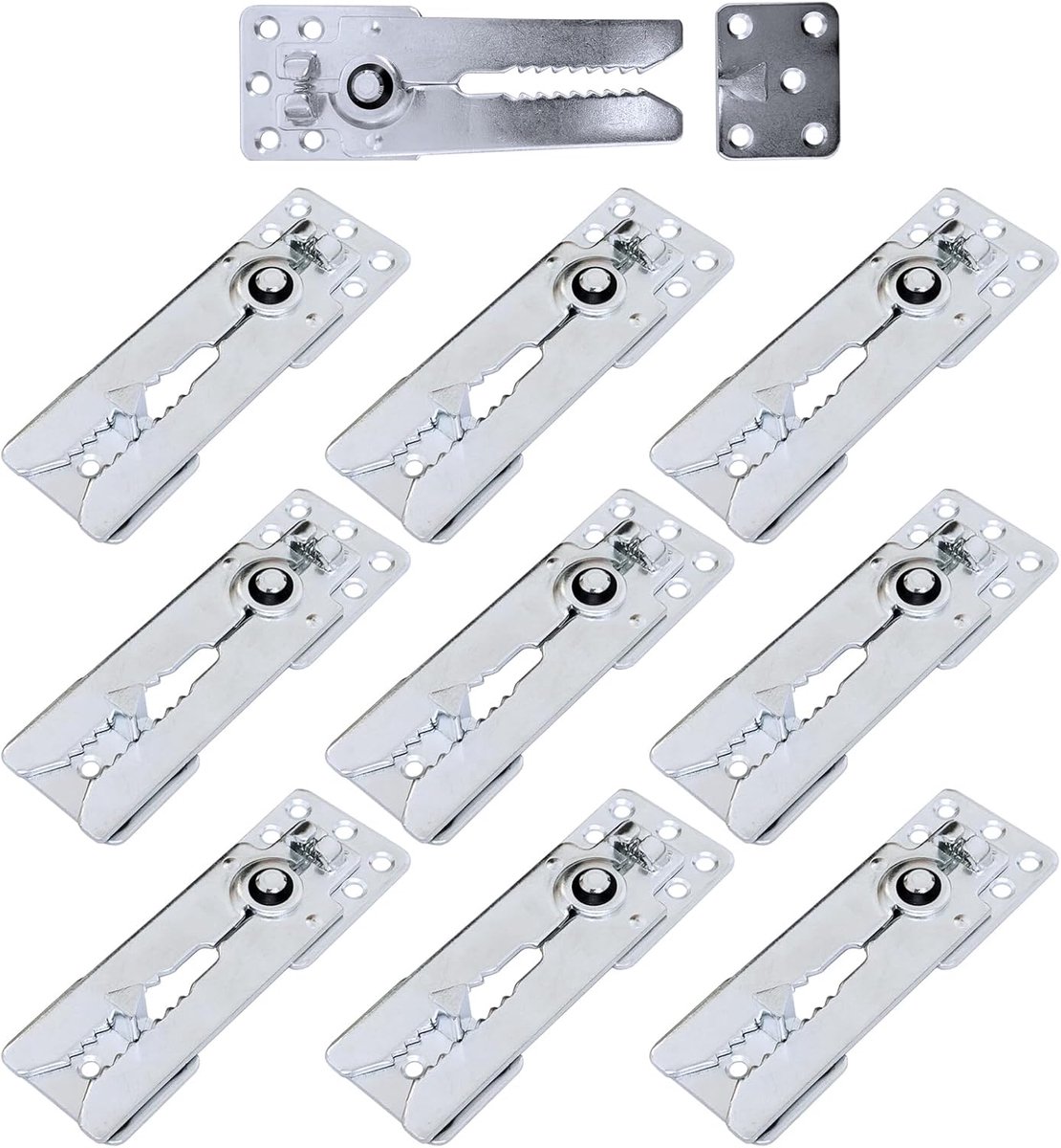 SnelShoppen - 10x Ge galvanized Stalen Meubel Sofa Sectionele Bank Connector Clips Set 155MM - Hoogwaardige Verbinding voor Meubels, Makkelijk te Inst