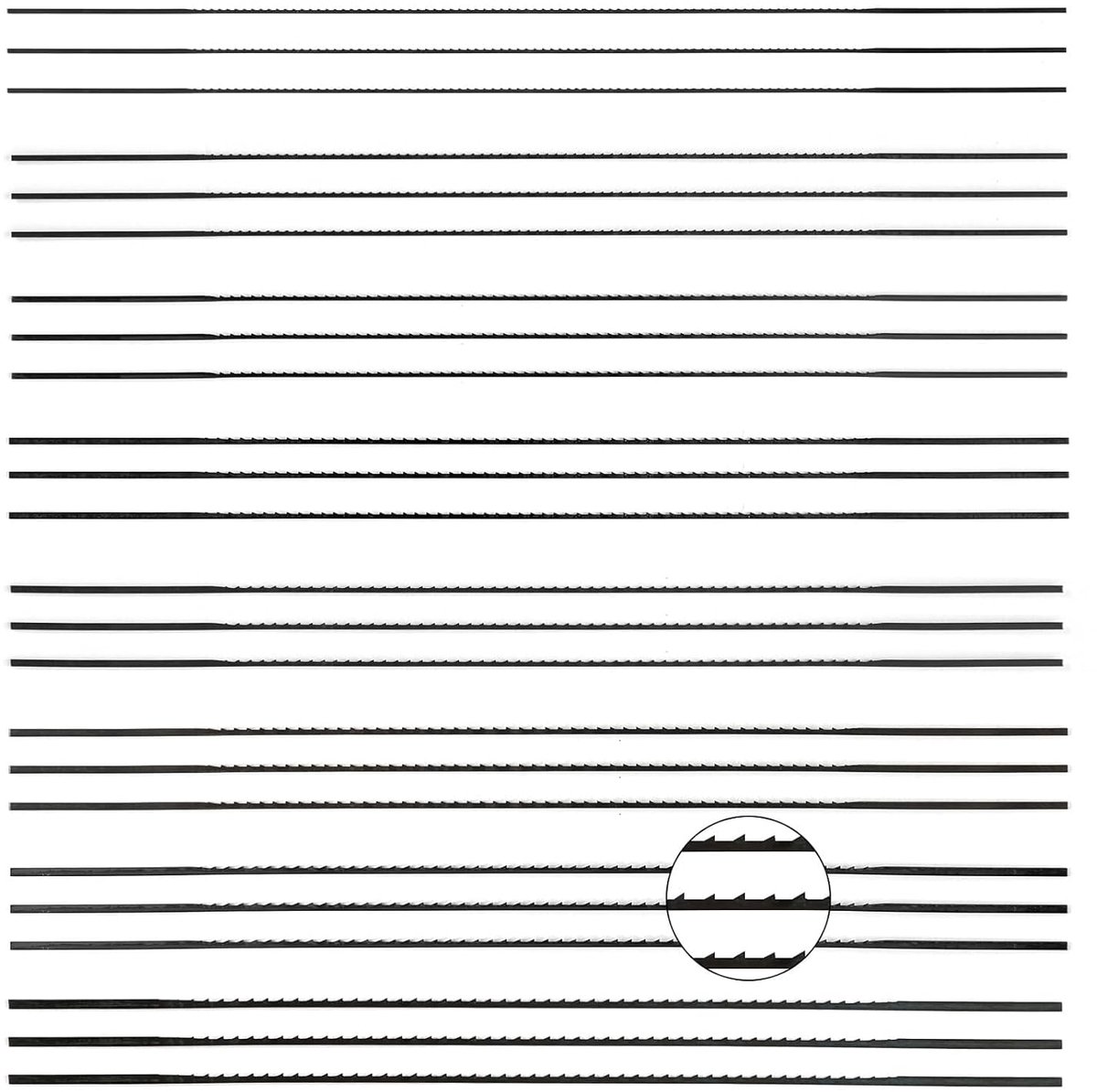 24 x Scroll Saw Blades, 130 mm, Blade Saw Blades, Spiral Saw Blades, No. 1/2/3/4/5/6/7/8, for Wood, Plastic, Metal - ShopVlot
