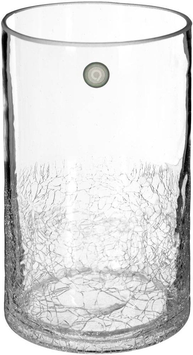 Cilindrische glazen vaas met craquelé-effect ATMOSPHERA