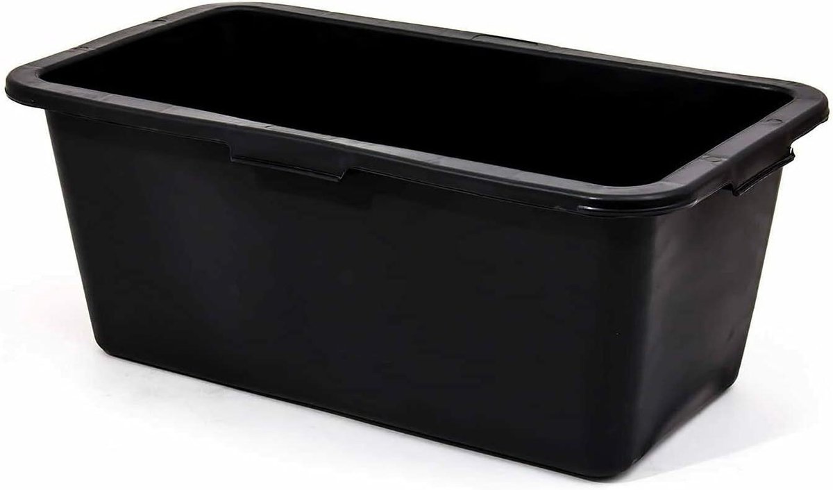 Mengmortel Container - Opbergkuip Stukadoors Emmer - Mortel Mengen - Duurzaam Flexibel Plastic - 60 Liter - Zwart