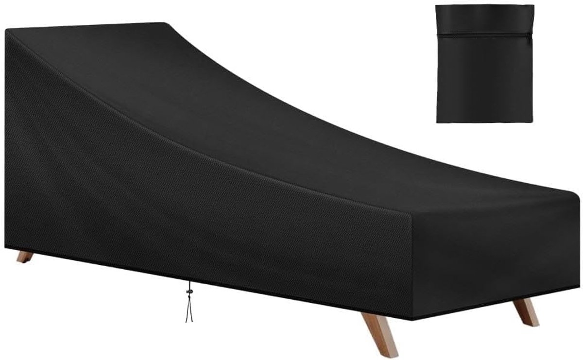 SnelShoppen - Tuin Lounger Cover - Waterdichte en Winddichte Bescherming voor Buiten Ligbedden - Zware Oxford Stof - 210 x 75 x 40/80 cm - UV-Bestendi