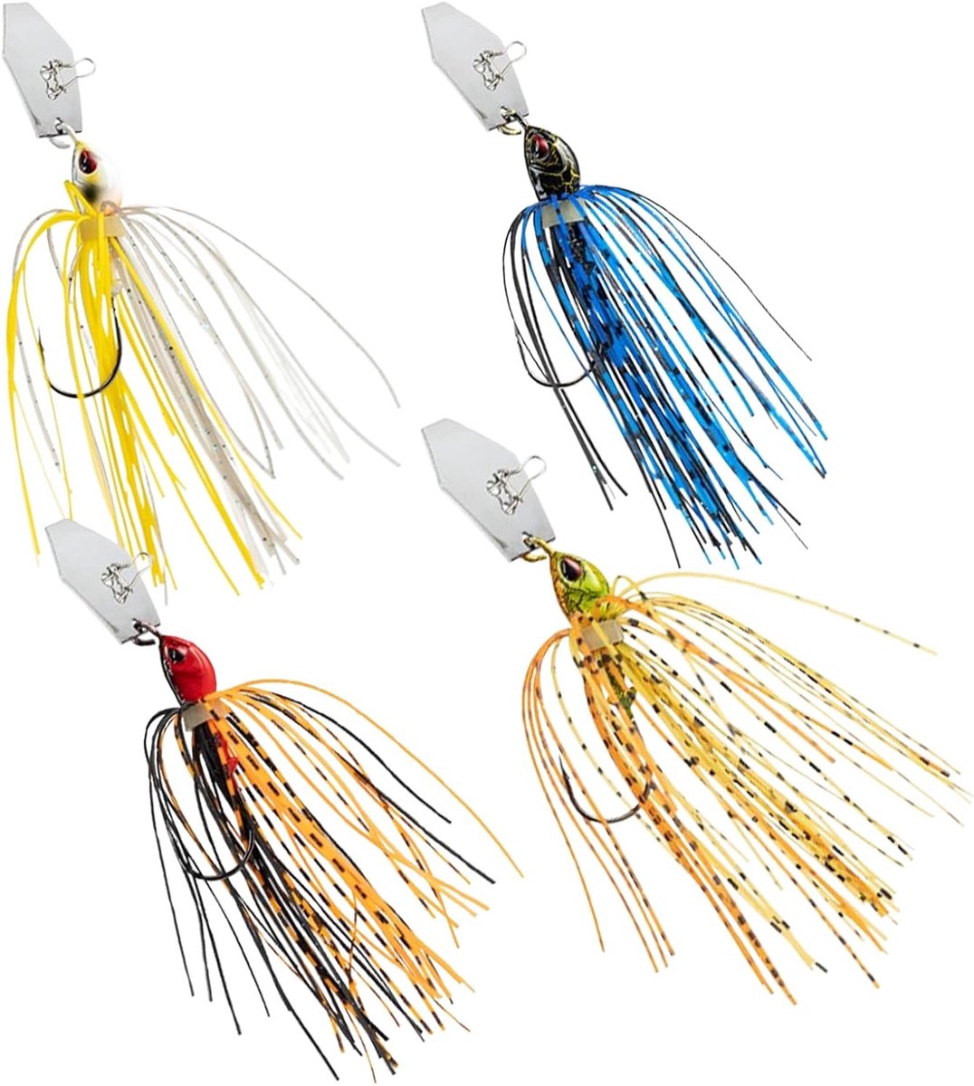 SnelShoppen - 4 Stuks Spinner Aas voor Vissen, Snoek Kaas, voor Baars, Snoekbaars, Snoeken, Hoogwaardige Materiaal, Handgemaakt, Lichtgewicht en Balan