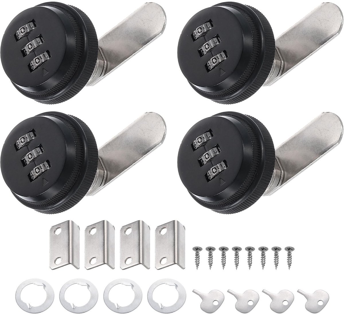 Omgoods - Combinatieslot voor Kasten, Set van 4 Stuks