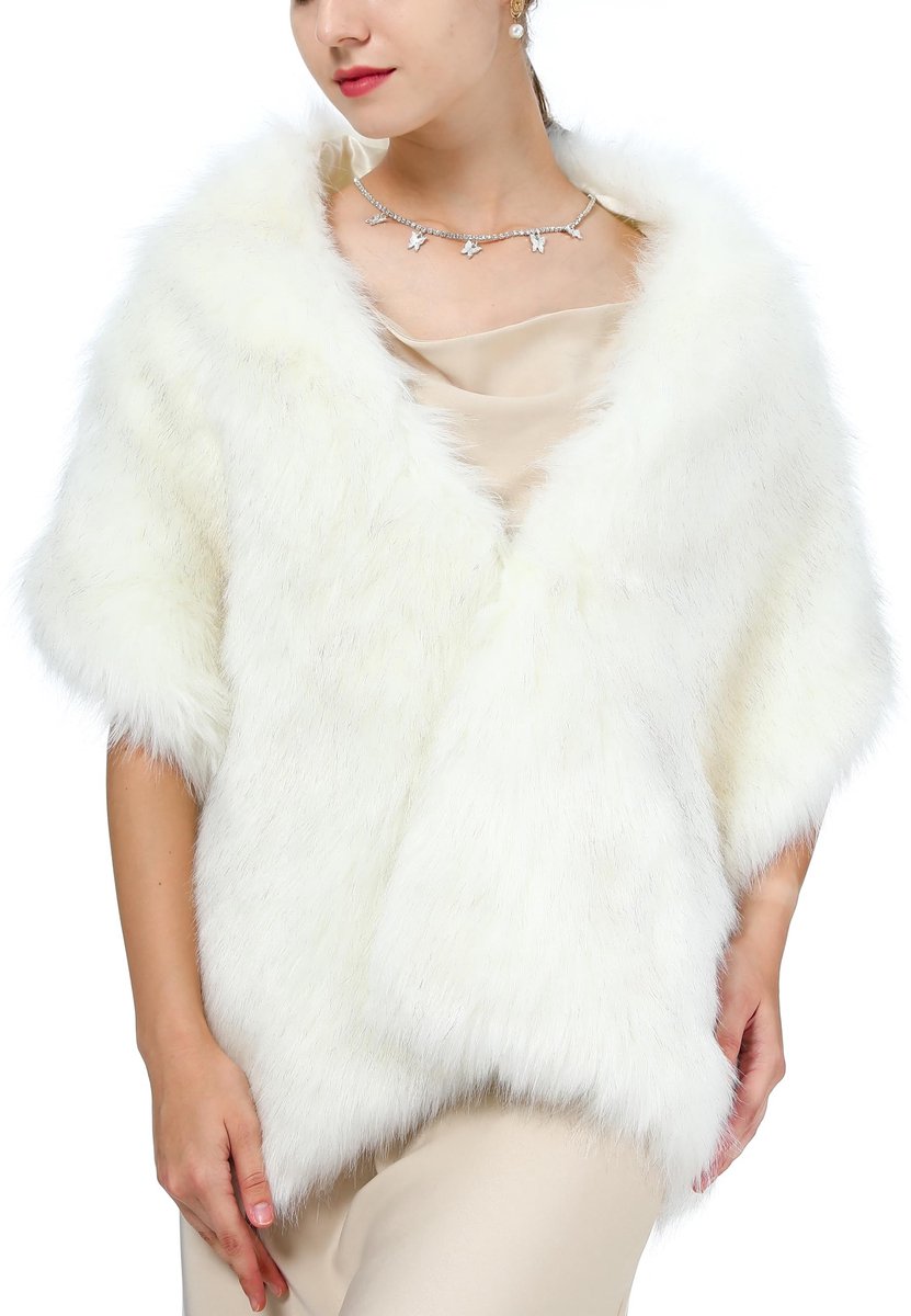 Omgoods - Dames Faux Fur Sjaal voor Bruiloften en Feesten