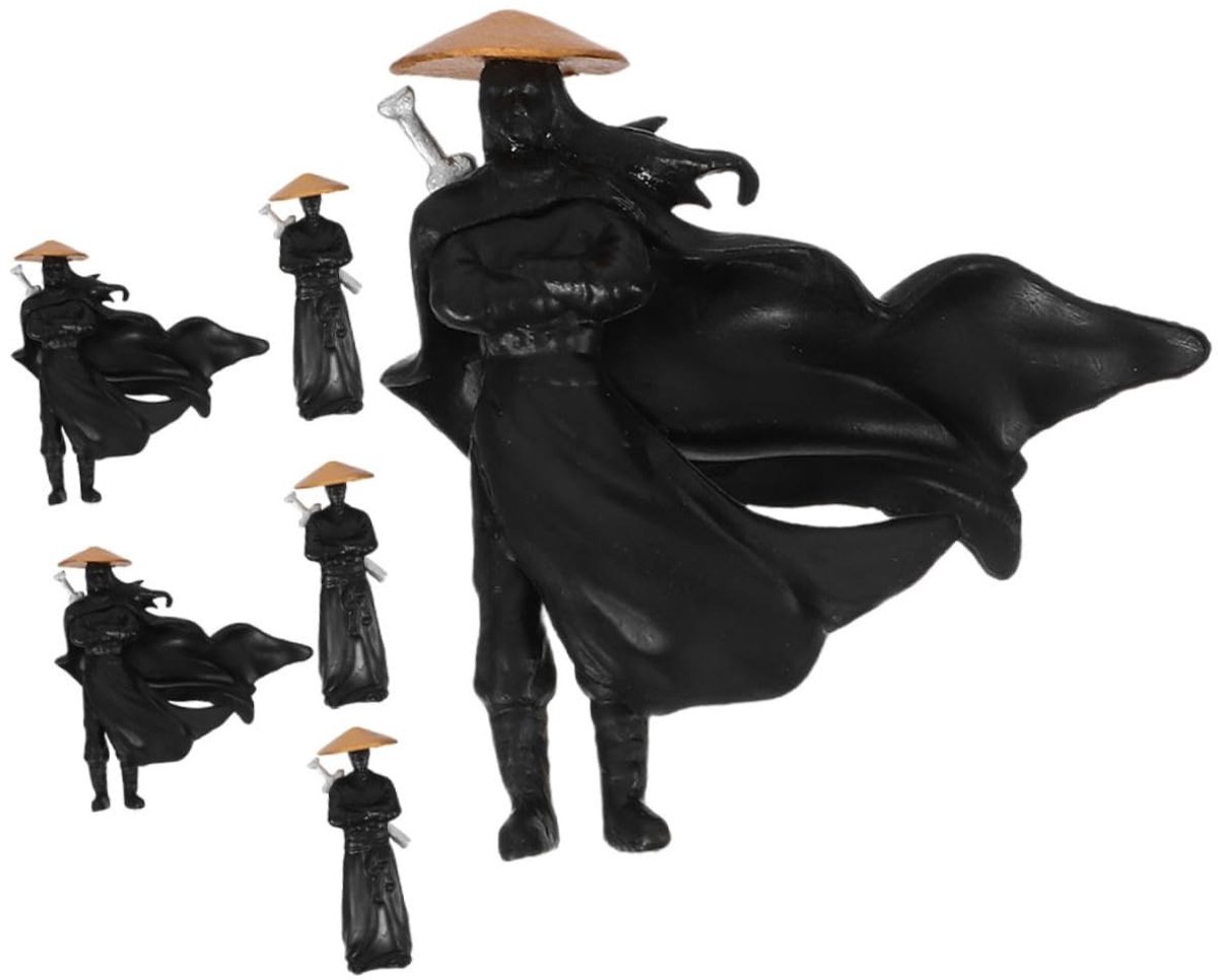 Omgoods - Miniatuurfiguren van Oude Chinese Krijgers, Set van 6 voor Decoratie