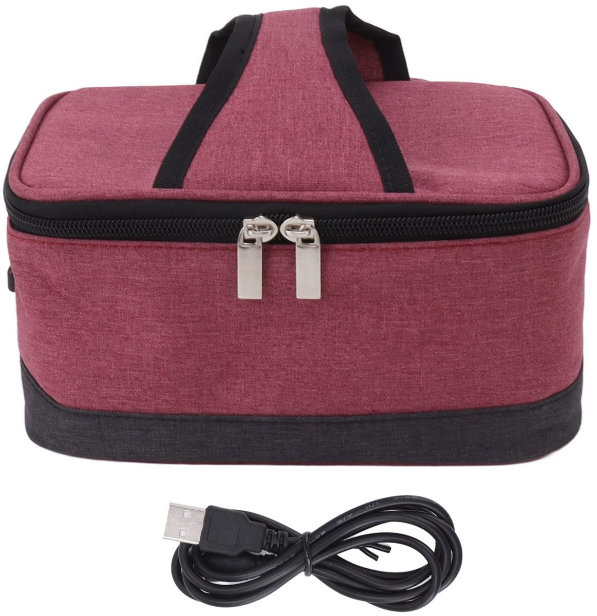 Omgoods - Draagbare Elektrische Lunchbox - USB Voedselwarmer in Bordeaux