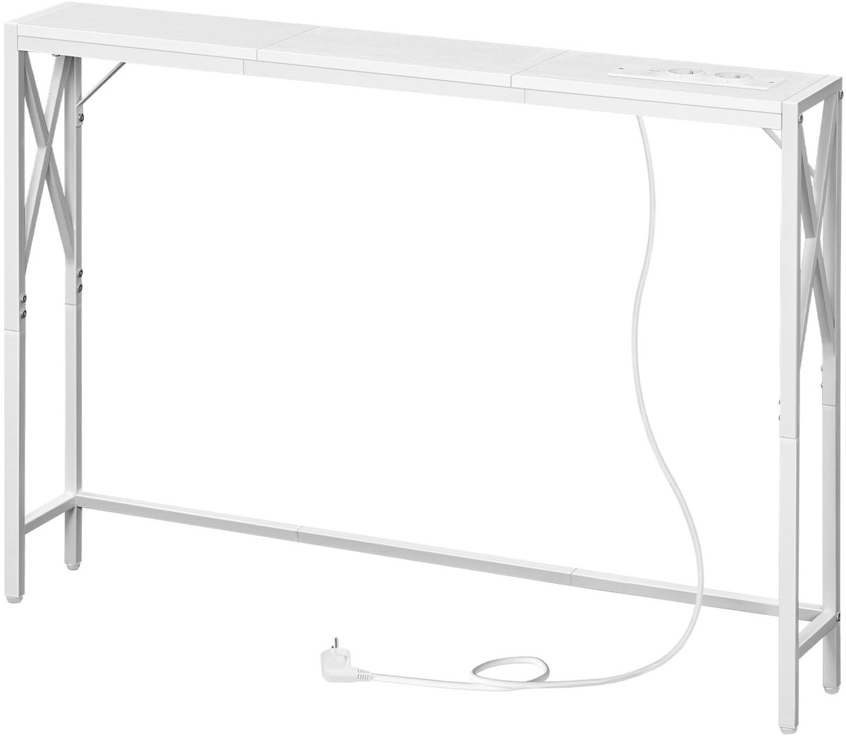 Omgoods - Console Tafel met Laadstation voor Woonkamer en Hal, Vintage Stijl