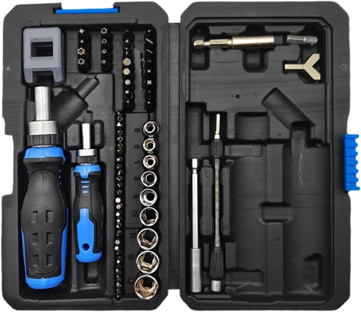 Ratelschroevendraaierset - Magnetische Schroevendraaier Set - Precisie Reparatie - 69-in-1 Bits - Standaard - Grijs